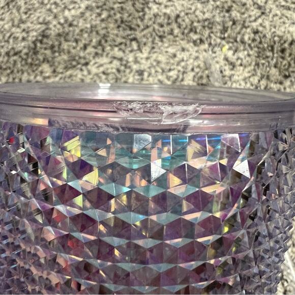 STARBUCKS 2018 Rare Iridescent Studded Tumbler Flawed - Picture 6 of 6